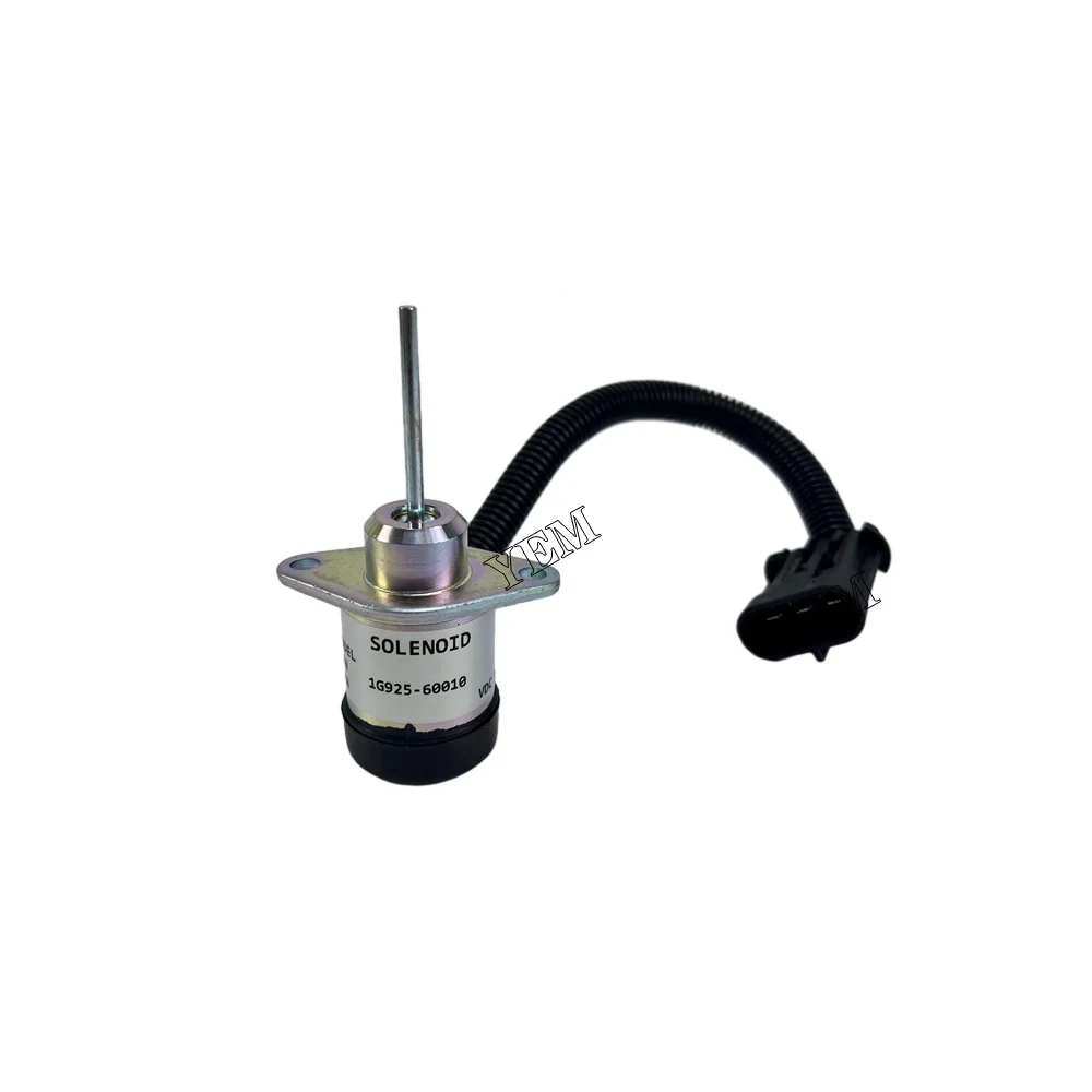 12V Solenoid Valve YK203-12V 1503ES-12A5UC4S 6684826 1G925-60011 for Kubota V3300 Genuine Engine Parts