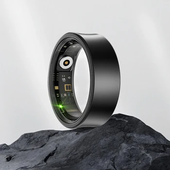 Wearable Devices Electronic Titanium Smart Health Ring With Blood Oxygen Heart Rate Tracking Ring For Couples