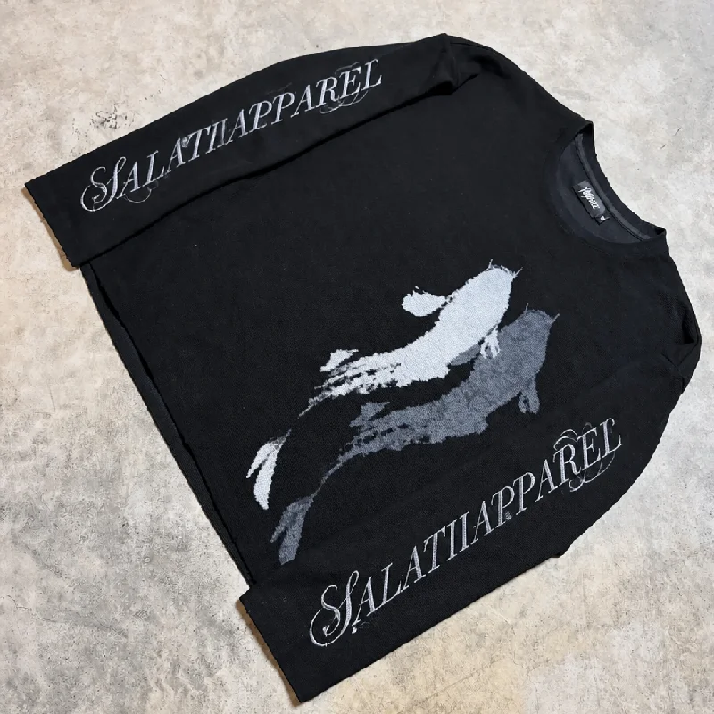 Salati Custom Mens Oversized Boxy Street Casual 300g Knitted Vintage Premium Digital Print Short Long Sleeve gallery 2