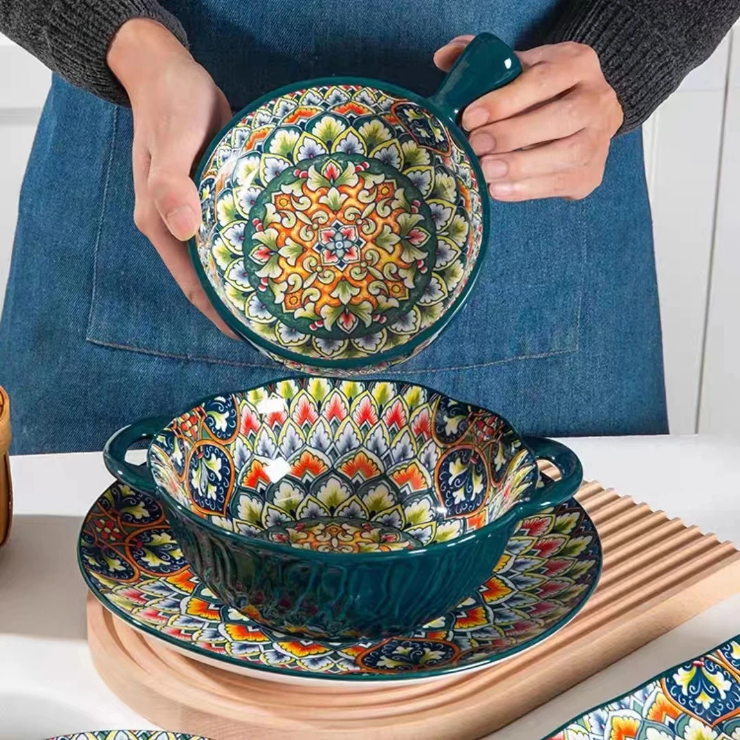 China Customized Ceramic Dinnerware Set with Luxury Design Porcelain Dinner Set Tableware