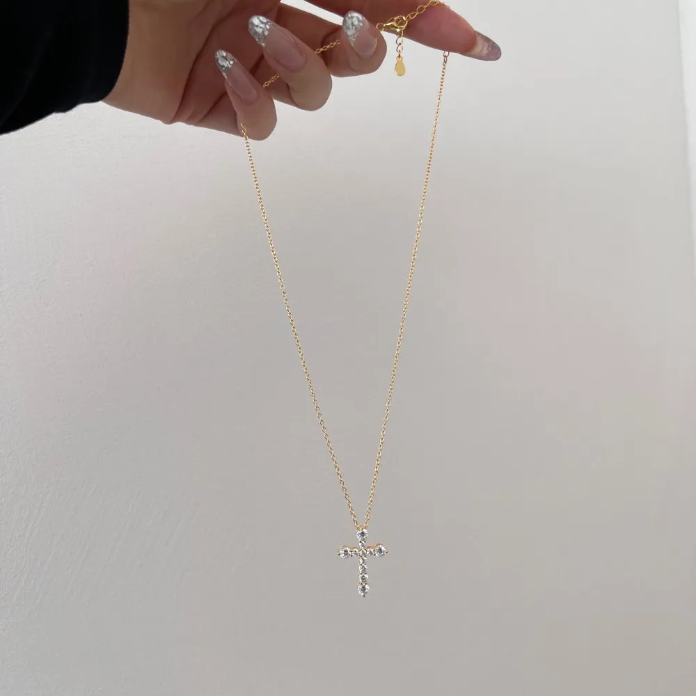 KAKODIY Classic Design Fine Jewelry 925 Sterling Silver Christian Catholic Religious 5A Cubic Zirconia Cross Pendant Necklace detail 6