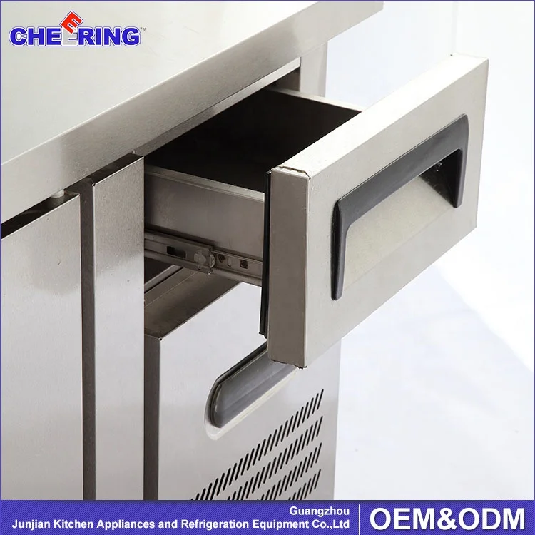DIY Drawer Under Counter Refrigerator Used Stainless Steel Workbench Fridge