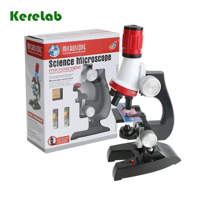 Science Microscope Kit for Children Refined Scientific Instruments Toy Set for Early Education