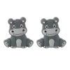 hippopotamus Focal bead Dim Gray SA309