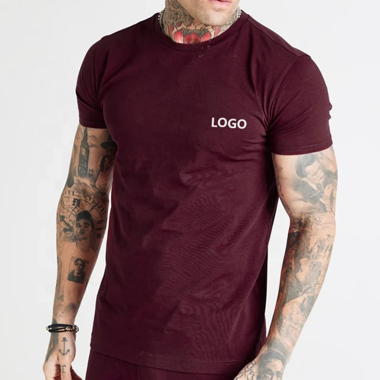 Custom Print High Quality Personnalised Design Men T-Shirts Branded Slim Cotton Fitness Muscle Bodybuilding Mens Gym T Shirt