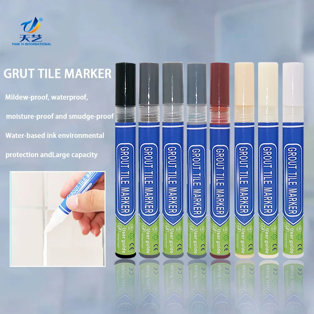 Factory Colors Tile Repair Paint Marker Fugen Marker For Grout Pen Dark Grey - Ideal To Restore The Look Of Tile Grout Lines - View #9