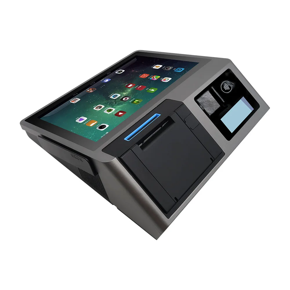 ZCS POS Factory Z100 Dual Screen POS Terminal Android All in One With Sim Card Slots Printer Fiscal Module Port