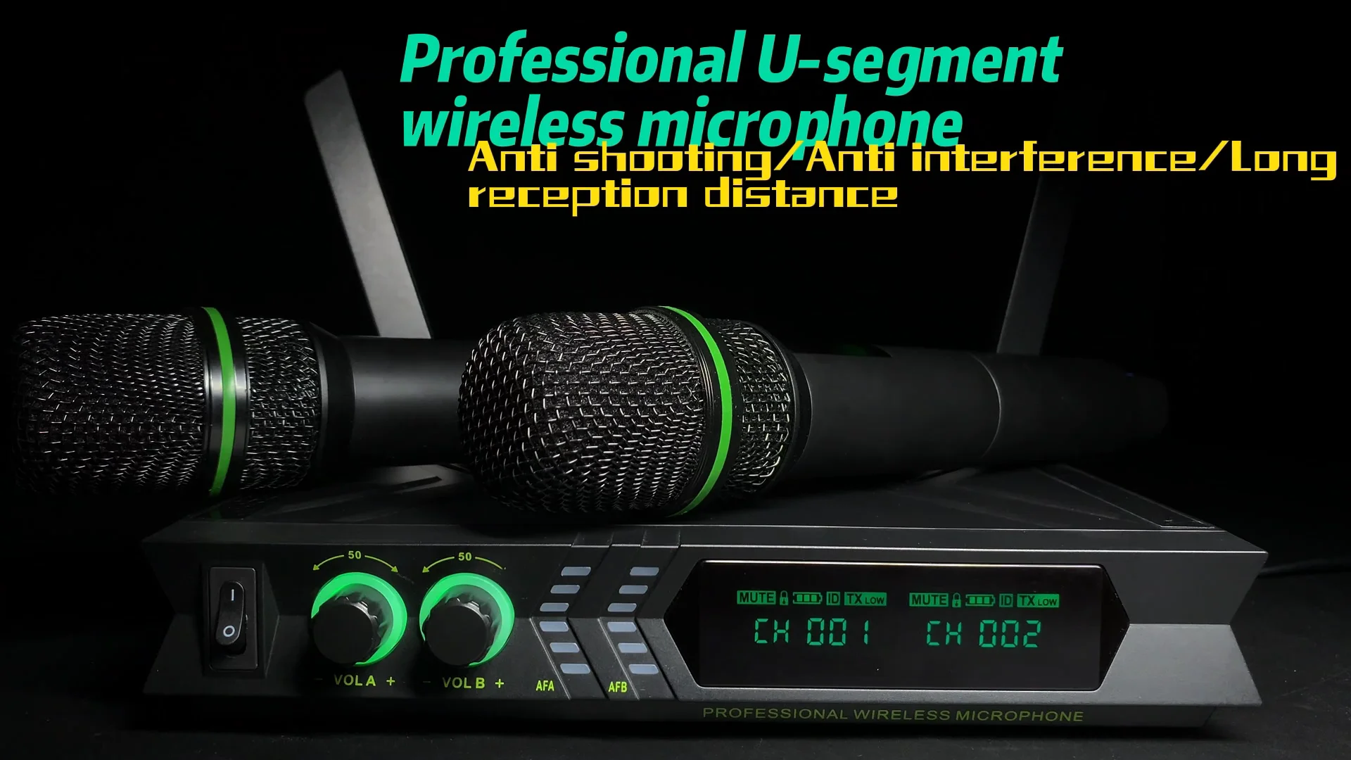 Quality Portable Karaoke System Microphone Uhf Mic Professional