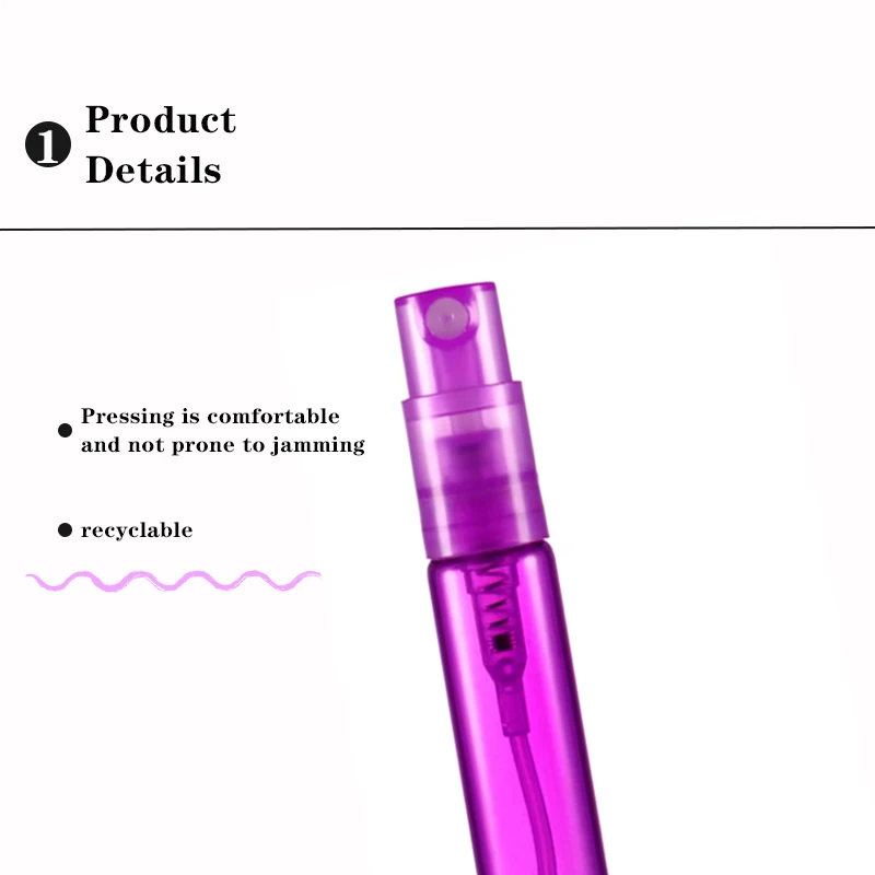 Mini Portable Pen 8ml Frosted Glass Tube Empty Refillable Perfume Bottles Spray for Travel and Gift