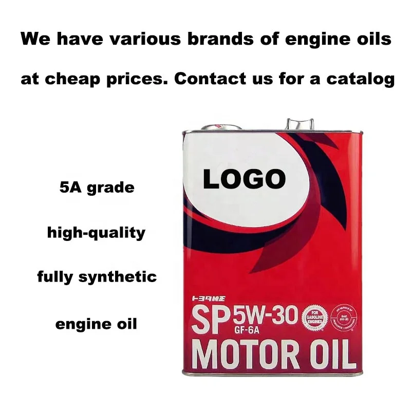 Japan Fully Synthetic Motor Engine Oil Brand Lubricants Engine Change 5W-40 0W20 Engine Oil for Toyota 5E