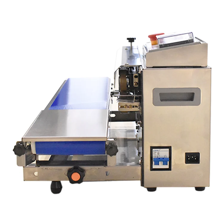 Continuous Nitrogen Gas Filling Flush Plastic Bag Band Sealer Heat Sealing Machines