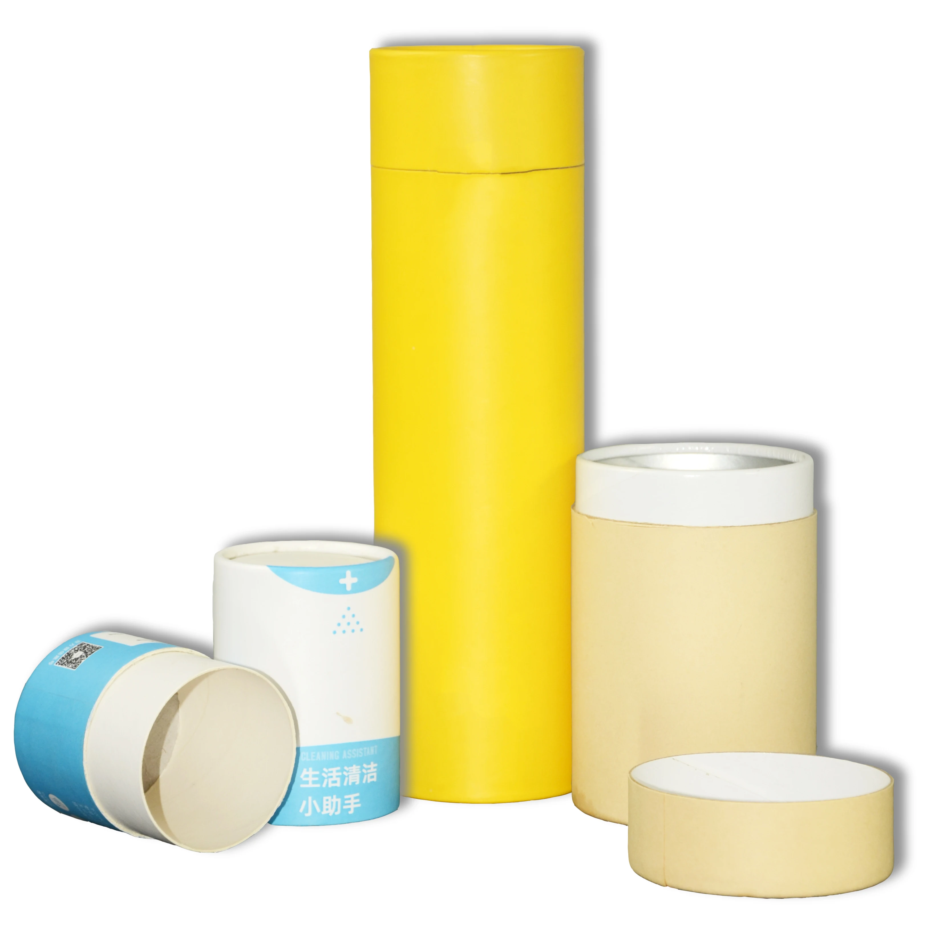 Custom Eco-Friendly Biodegradable Kraft Paper Cylinder Carton Stamped Box Empty Packaging Tubes Corrugated Board for Crafts