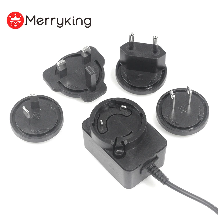 12V 1.5A AC DC Interchangeable Power Adapter