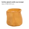 Earthen glazed -orange