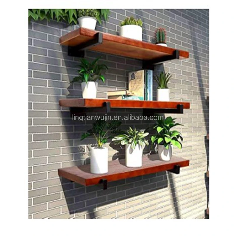 Modern Heavy-Duty Floating Shelf Bracket Spring-Loaded Metal Wall ...