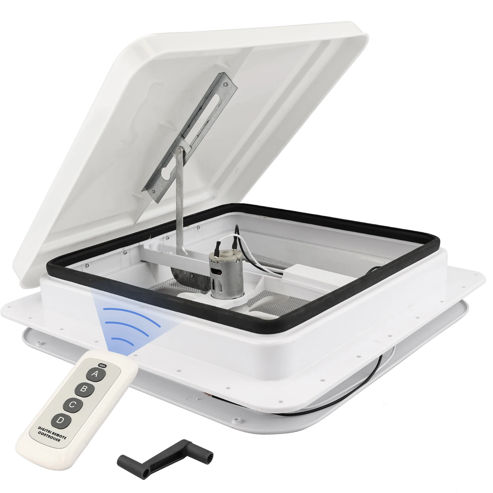 14x14 дюймов RV вентиляционное отверстие на крыше дистанционное управление для крыши кемпера