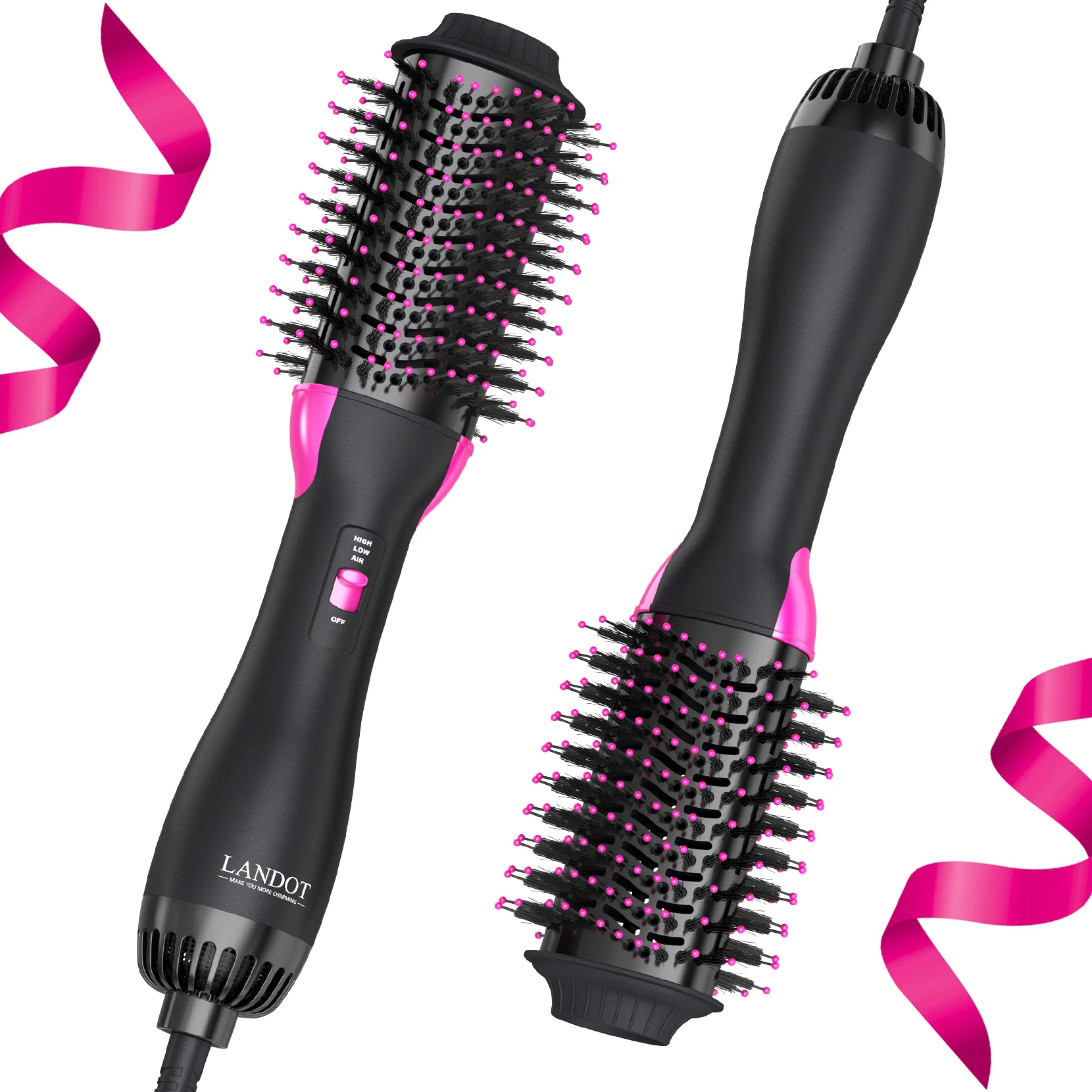 Ready Goods US Warehouse Professional Ionic Blowout One Step Hair Dryer Brush Dryer Hot air Brush and Volumizer