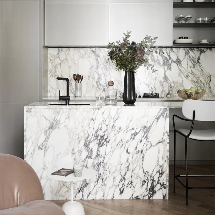イタリア紫の静脈大理石スラブCalacatta Viola大理石キッチン