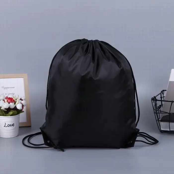 Wholesale/customized Logo 210d Polyester Drawstring Backpack Promotion