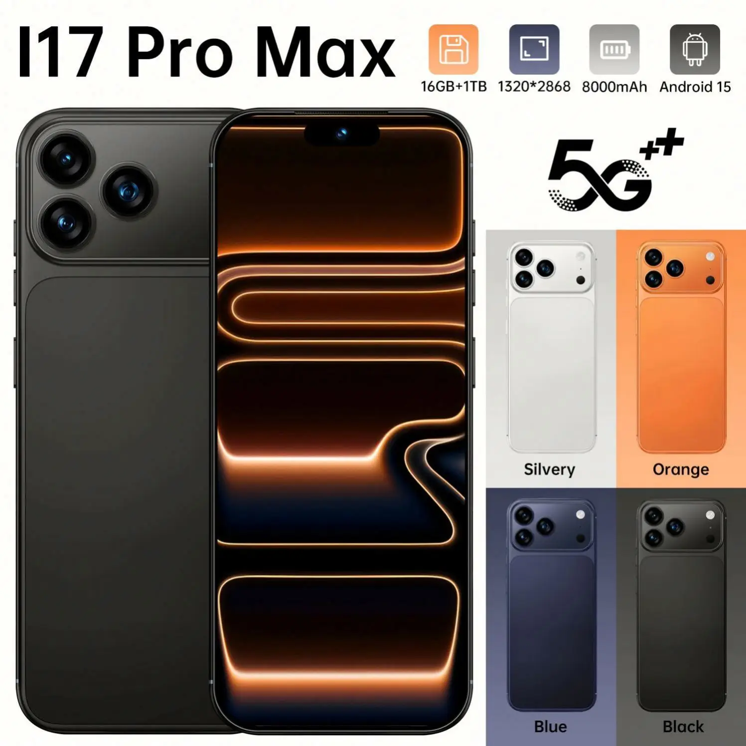 Hot-Selling Camon 40 Pro Original 16 GB +1TB Mobile Phone 6800Mah Android 14 Large HD Gaming Custom Global 5G Smartphones