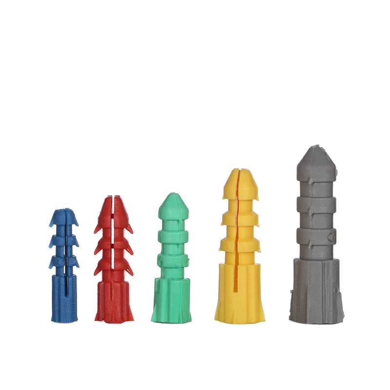 5*22mm Plastic Expansion Drywall Anchors High Quality Ribbed Plastic