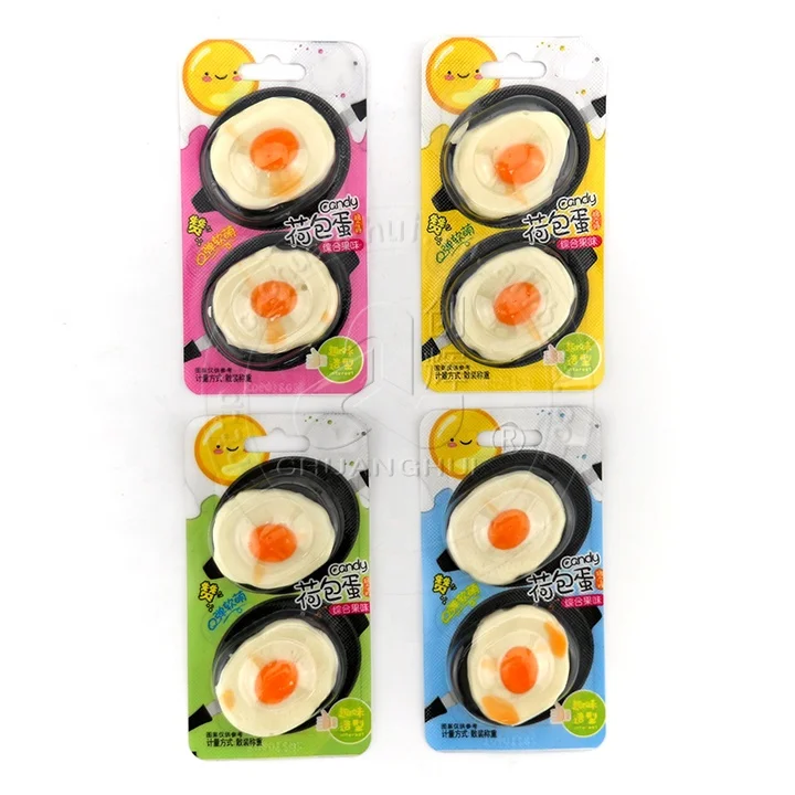 Mini Fried Eggs Shape Fruit Flavor Soft Gummy Candy