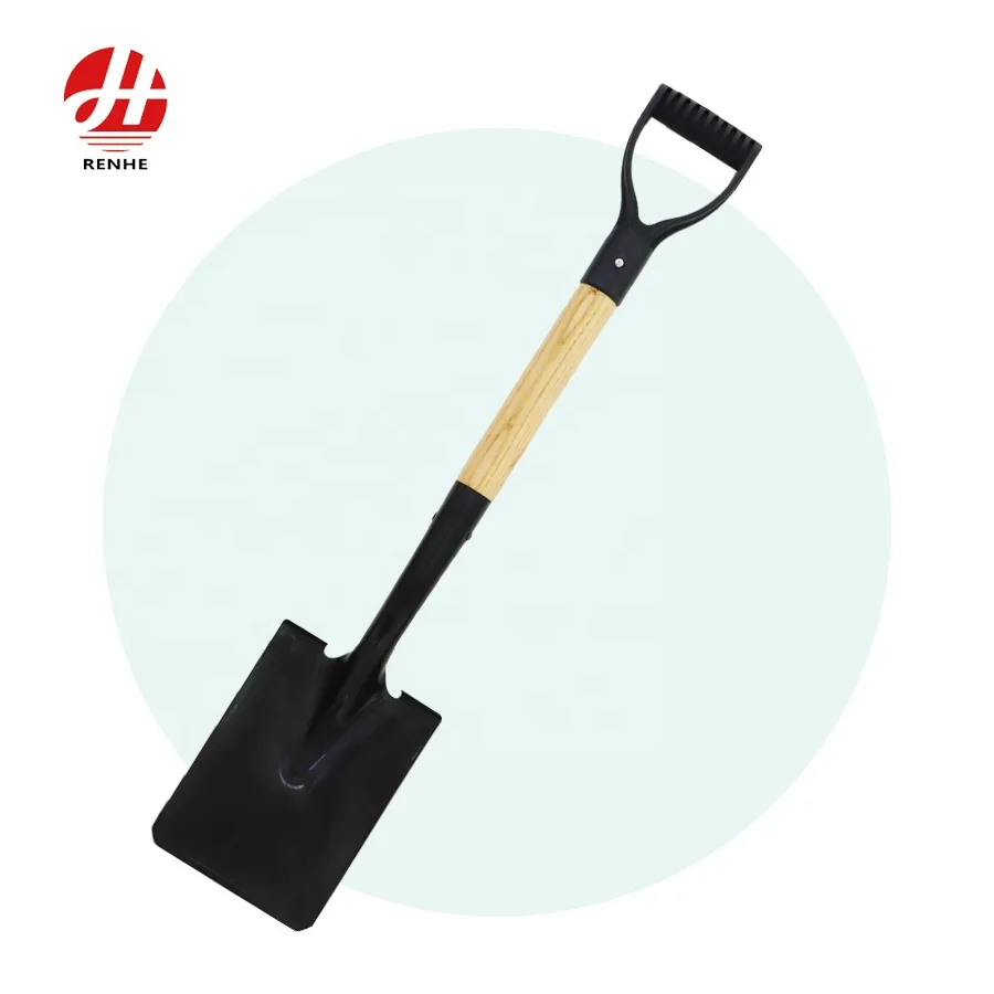 Оптова квадратна ручна металева стальна садова лопата з дерев’яною ручкою для садівництва та фермерських робіт
