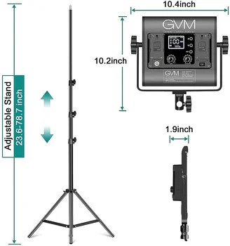 GVM-880RS 2pcs RGB LED Video Light 3200-5600K Full Color 60W Photography Studio Led Panel Lighting Kit for Youtube Live product image