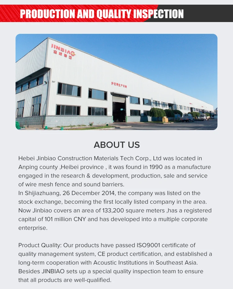 product jinbiao factory wholesale sound absorb waterproof net noise barrier soundproof blanket for construction site-15
