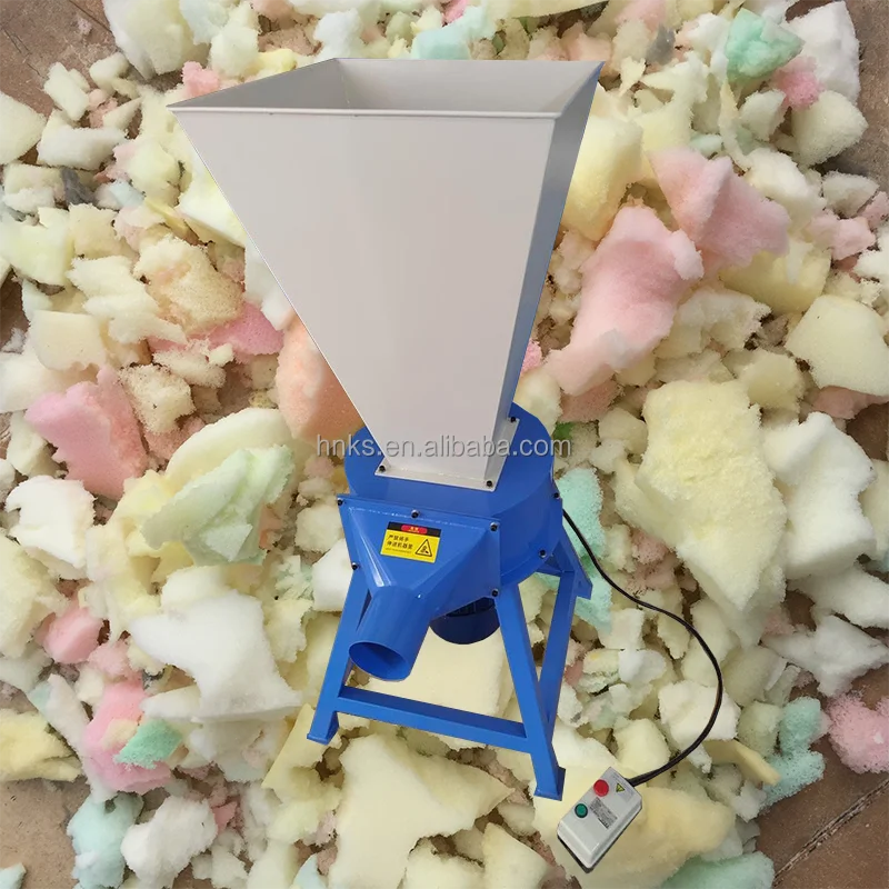Vertical Scrap Sponge Waste Foam Cutting and Crushing Machine PE Material for Clothes Latex Memory Sponge Crusher