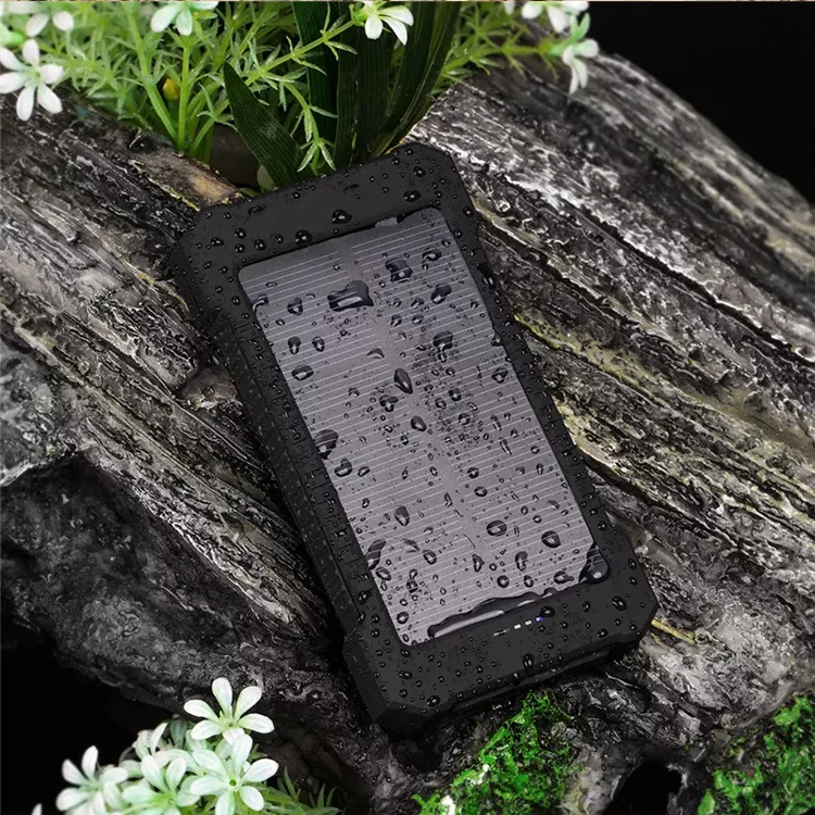 Waterproof Portable Battery Charger 10W Output Power Bank Solar Charging Micro USB Input Raw Material for External Bank