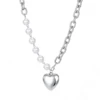 Silver & White Heart
