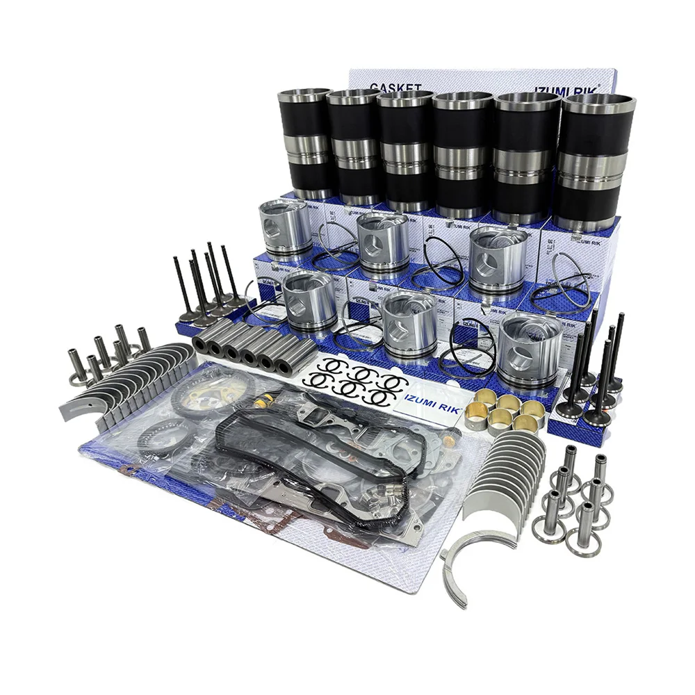 IZUMI RIK S6A1 Overhaul Rebuild Kit with Overhaul Kit Main & Conrod Bearing with Thrust Washer Valve Kit for Mitsubishi