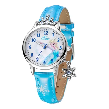 Disney Frozen Children's Watch Diamond Crown Princess Series Watch Snowflake Pendant Decoration Quartz Watch