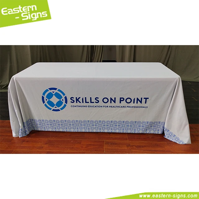 Пользовательский логотип мероприятие печать 6 футов свободный Fit trade show настольная Обложка