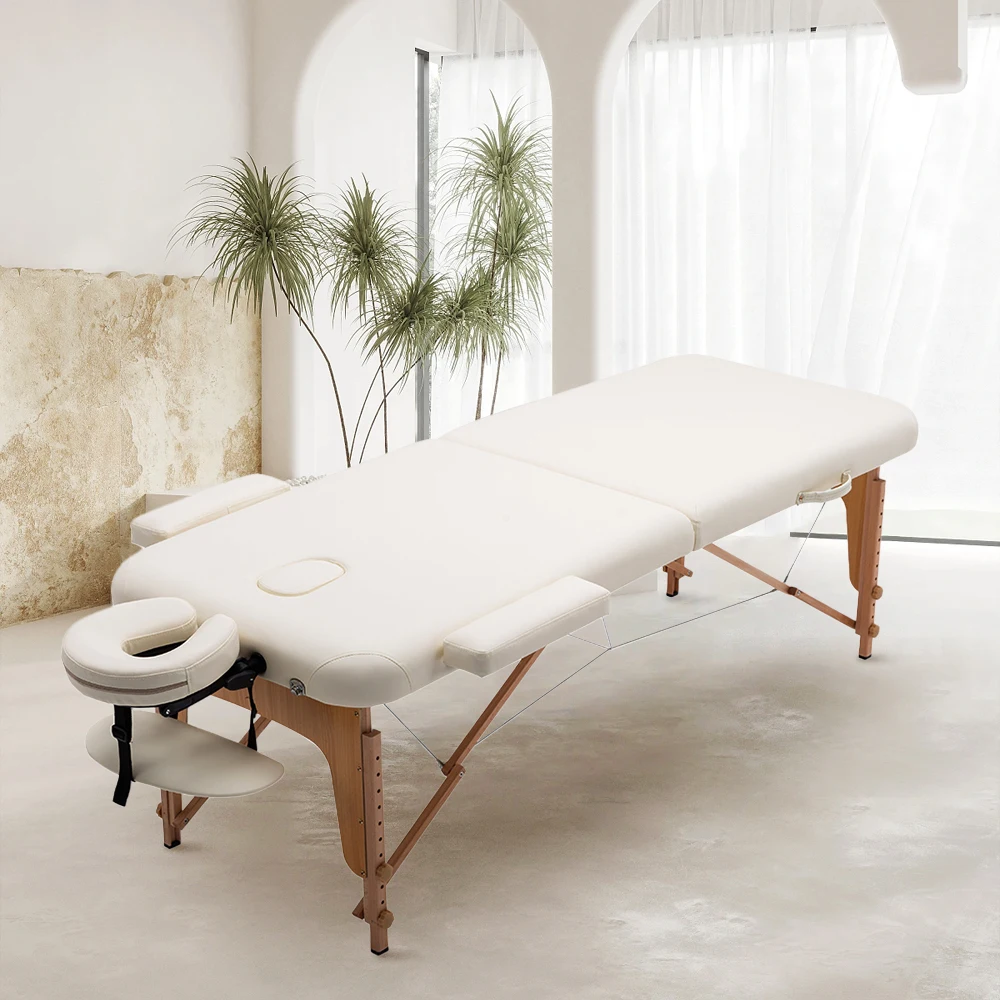 Luxury White Leather Adjustable Folding Massage Table Massage Bed Portable Buy Massage Bed