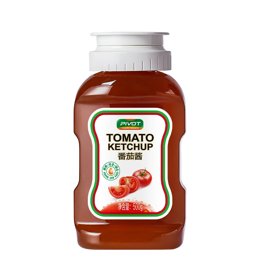 Lot De 2 Bouteilles Souples Sauce 1000ml Avec Pinceau - Transparent, Gradué, Pour Ketchup, Huile, Mayonnaise