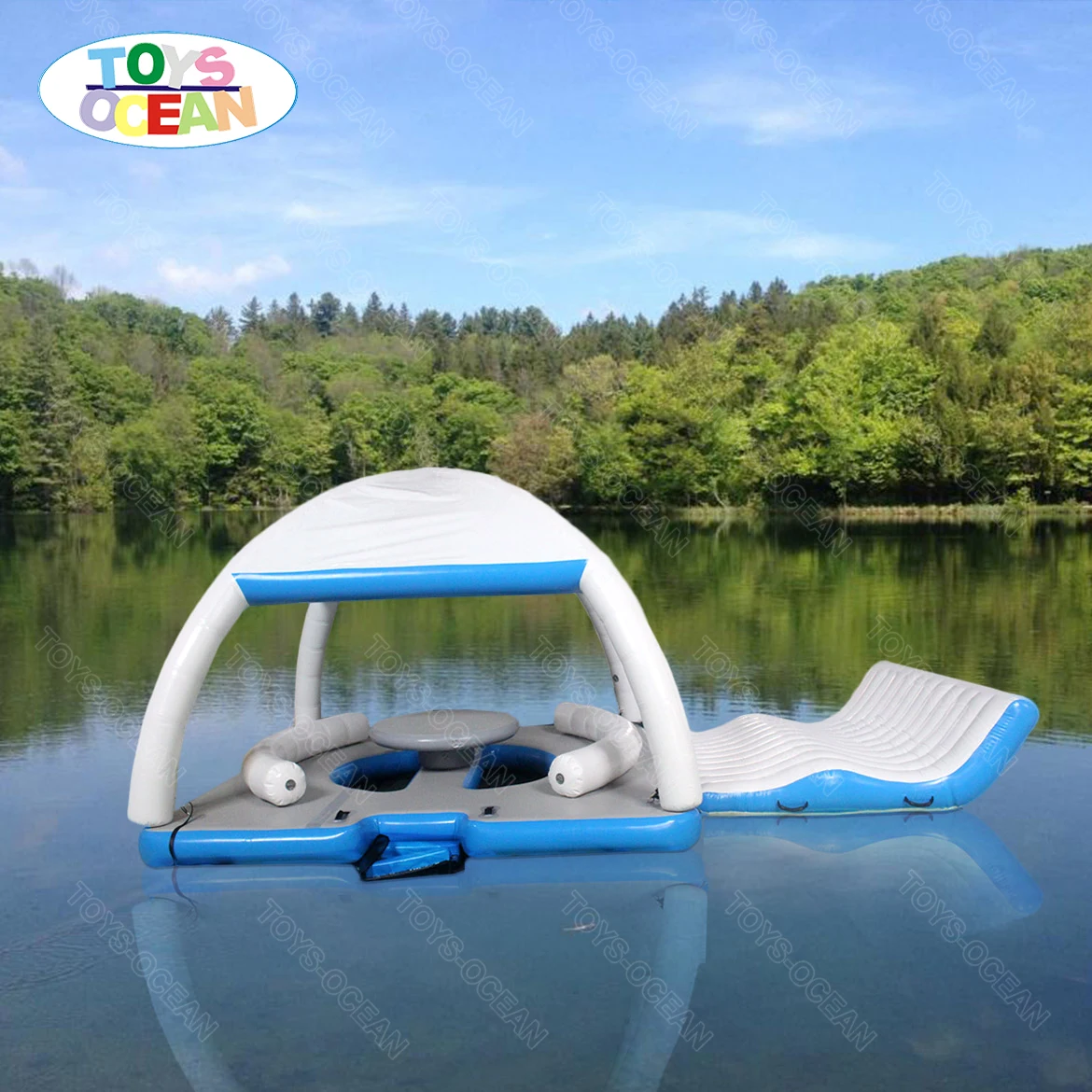 New Outdoor Leisure Party Inflatable Water Platform Inflatable Dock ...