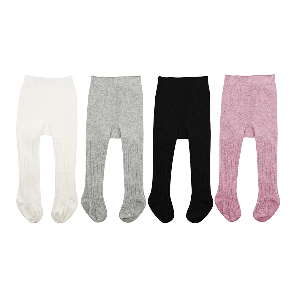 Baby Girls Tights Seamless Cable Knit Toddler Tights Cotton Newborn Infant Leggings Pants Stockings 