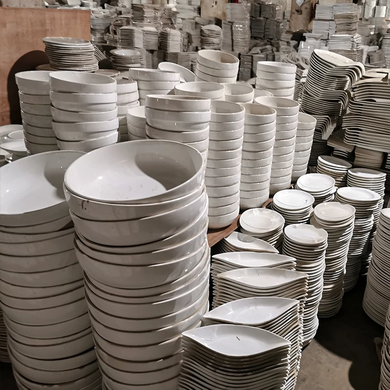Wholesales Stock Plates Restaurant Ceramic Dinner Plate Porcelain Bowl White Porcelain Dish Sell