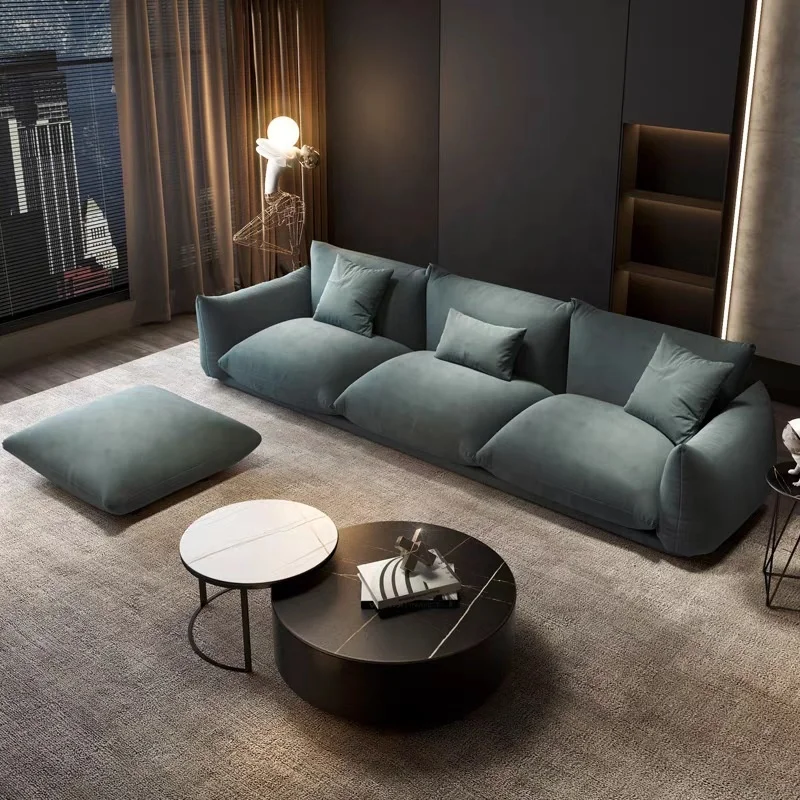 Nordic Designer Small Apartment Living Room Ins Wind Creative Ceiling Short Japanese-style Fabric Lazy Net Red Bread Sofa