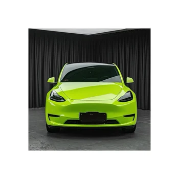 2024 Self-Adhesive Crystal Apple Green PVC Decorative Stretch Film UV Proof Anti-Scratch Privacy Protective for Car Decor