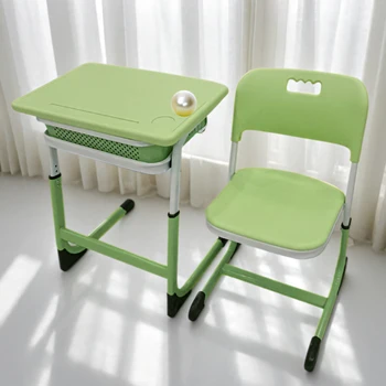 Popular Wholesale Primary School and Kindergarten Student Table and Chair Set School Furniture