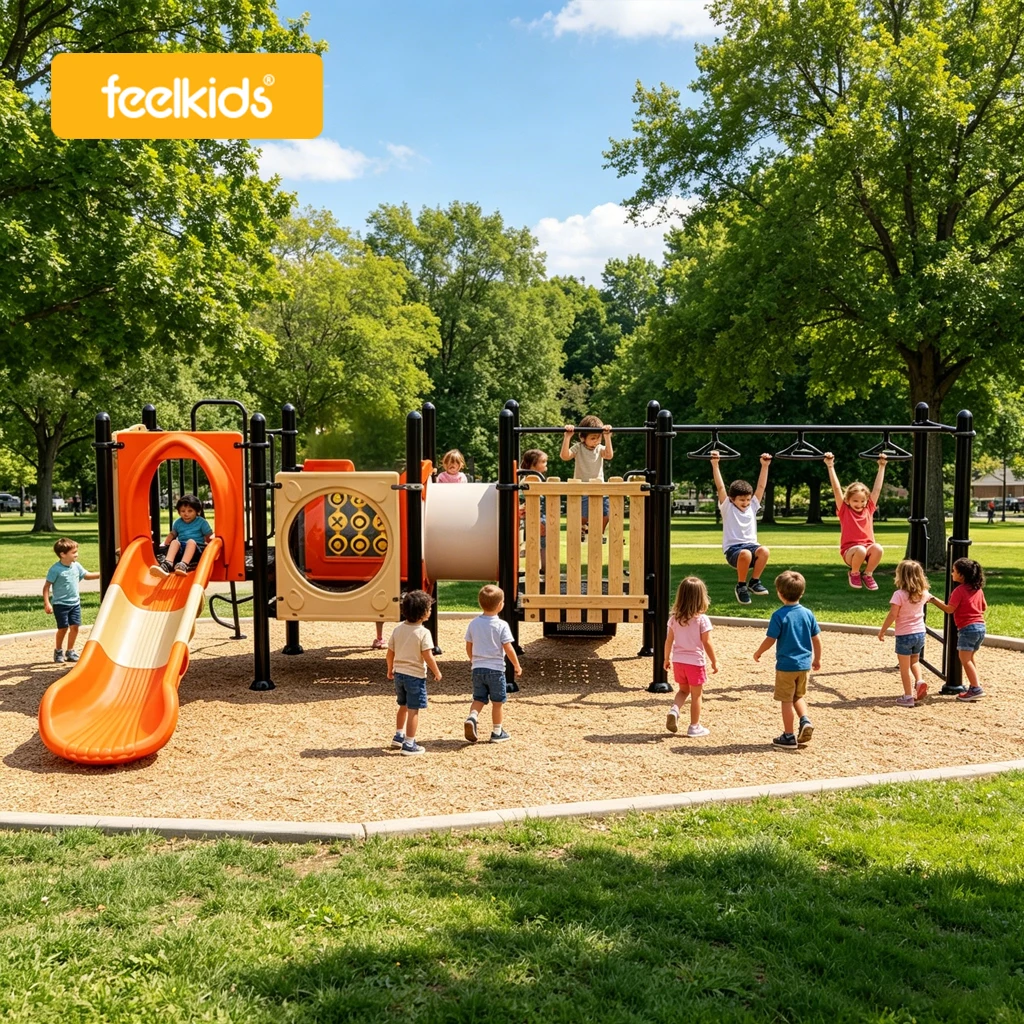 Feelkids Made Durable PE Board for School Garden Park Large Outdoor Playground Amusement Equipment 100-500KG Capacity 5-10 Users