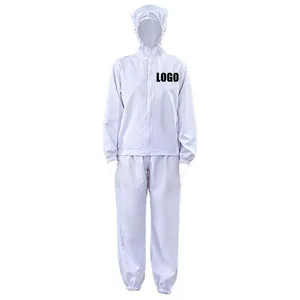 Anti-Static Food Processing Factory Work Uniform 98% Polyester + 2% Conductive Yarn CE Certified Unisex