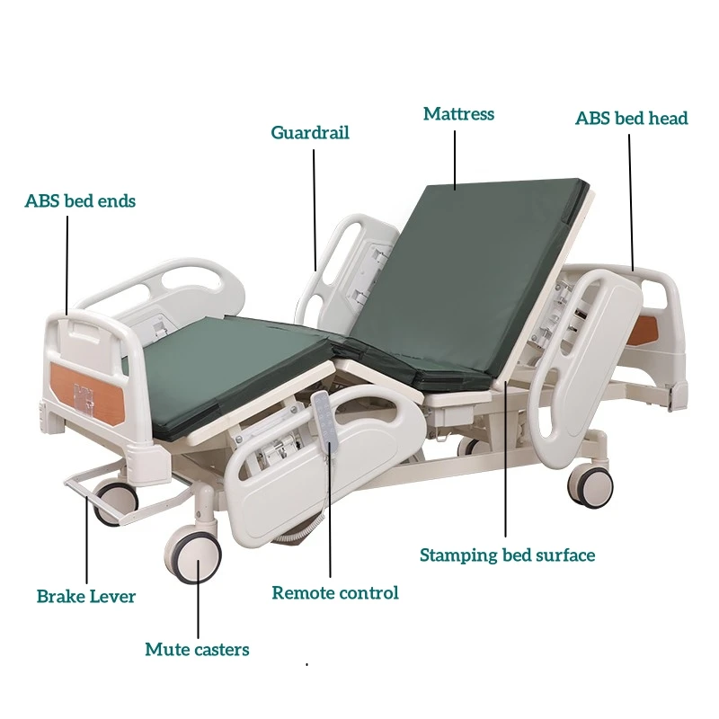 Five Function Electric Nursing Bed Elderly Bed Professional Icu Full