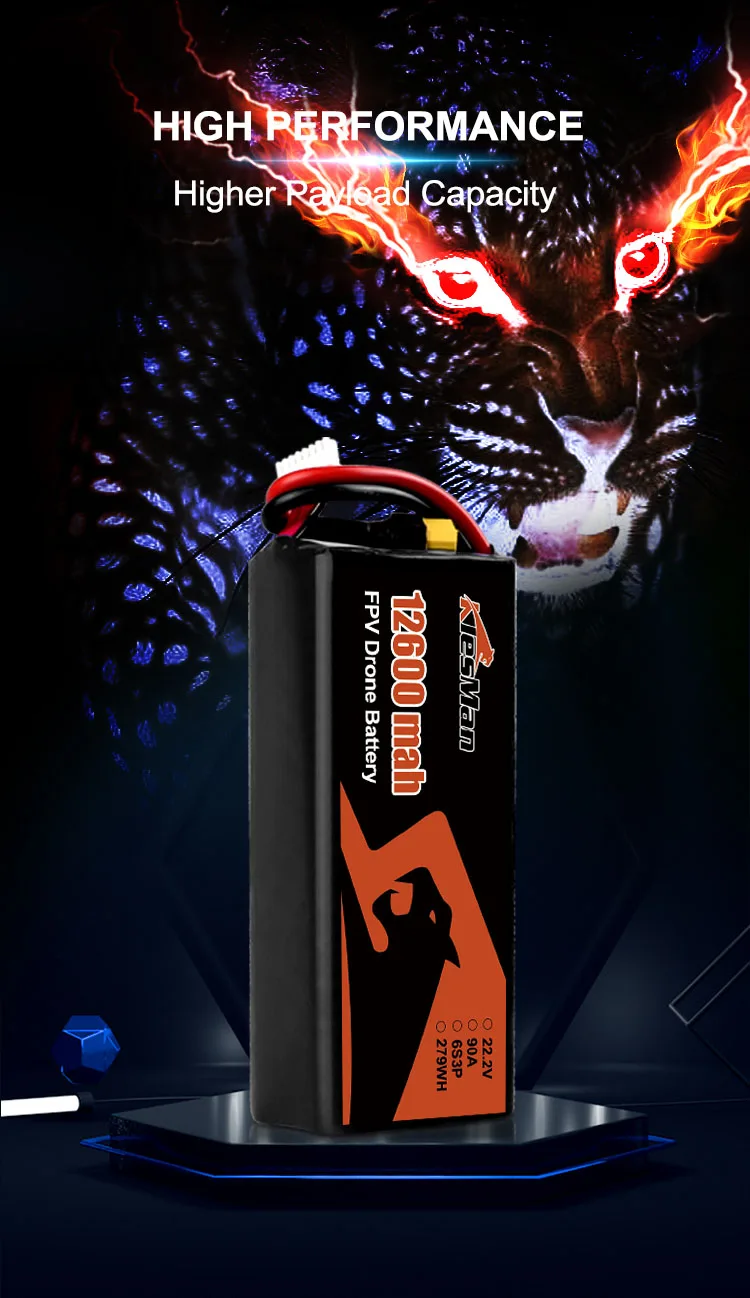 Molicel Inr21700-P42A 4200mah แบตเตอรี่ Drone 22.2V แพ็ค 12600mah สําหรับ Drone RC FPV 6