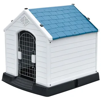 Outdoor Dog Kennel With Roof Plastic Pet Dogs House Large Giant Pets Houses Furniture Rainproof Windproof
