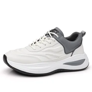 Factory Straight Leather New Casual Joggers Men's Shoes Waterproof Anti-slip and Wear-resistant Running Shoes Men
