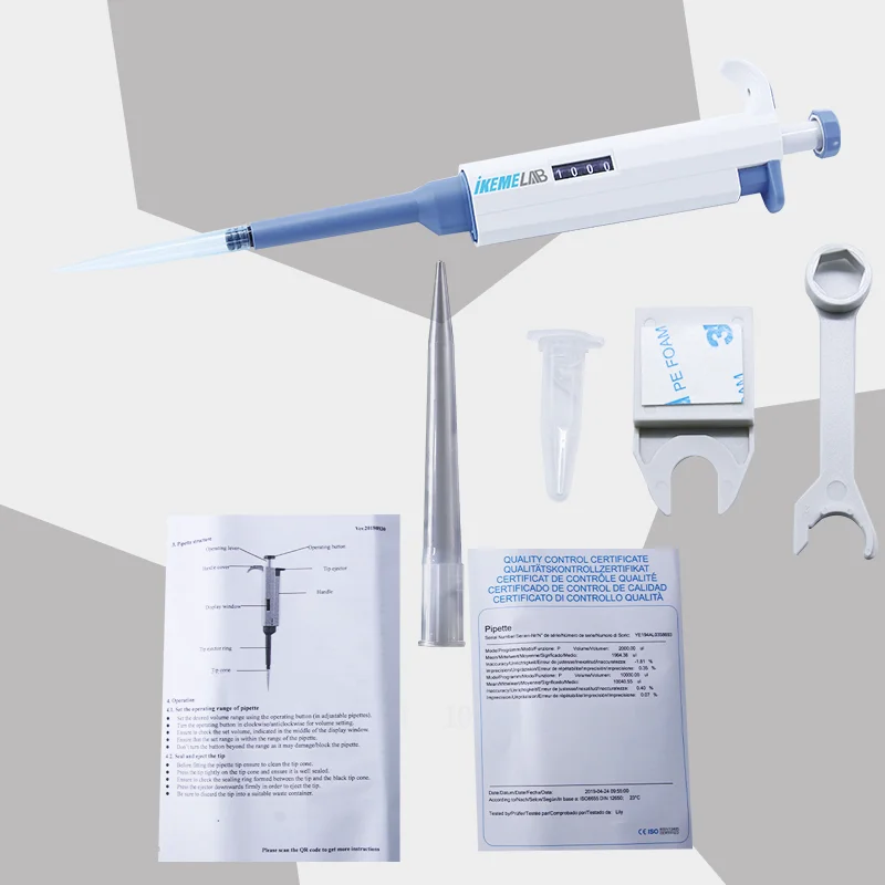 IKEME All Type of Micropipette Price Adjustable Volume Repetitive Micropipette Pipette Fixed Transferpettor Pipettes Fix Pipett